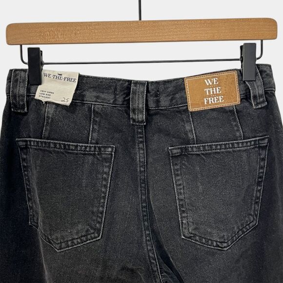 NWOT Free People We The Free Crvy Siren Low-Rise Straight Jeans 25 - Picture 7 of 8